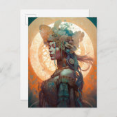 ボホー女神クイーンファンタジーアートハガキ ポストカード (正面/裏面)