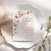 ボホー彼は私与えの蝶ブライダルシャワー 招待状