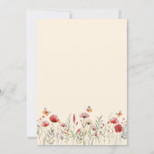 ボホー彼は私与えの蝶ブライダルシャワー 招待状 (裏面)