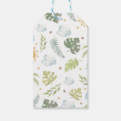 ボホー恐竜の誕生日パーティーサンキューユキュラベル ギフトタグ (裏面)