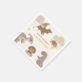 ボホー恐竜パーティー動物子供の誕生日ナプキンス スタンダードカクテルナプキン (角)