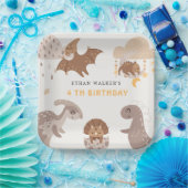 ボホー恐竜パーティー動物子供の誕生日ナプキンス ペーパープレート (パーティー)