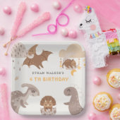 ボホー恐竜パーティー動物子供の誕生日ナプキンス ペーパープレート (パーティー)