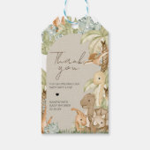 ボホー恐竜ベビーシャワーメッセージカード ギフトタグ (正面)