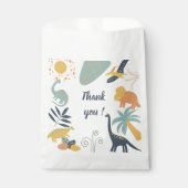 ボホー恐竜ベビー誕生日パーティーの招待 フェイバーバッグ (正面)