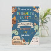 ボホー恐竜1st第1誕生日 招待状 (スタンド正面)