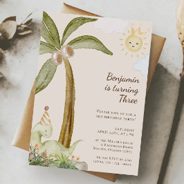 ボホー恐竜Any Age Children's Birthday Party 招待状