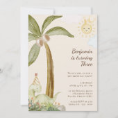 ボホー恐竜Any Age Children's Birthday Party 招待状 (正面)