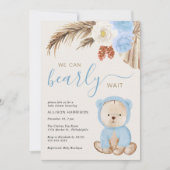 ボホー我々は真珠のように待つことができ男の赤ちゃんシャワー 招待状 (正面)