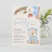 ボホー我々は真珠のように待つことができ男の赤ちゃんシャワー 招待状 (スタンド正面)