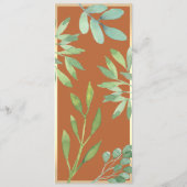 ボホー焦げオレンジ結婚ズ メニュー (裏面)