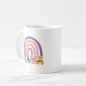 ボホー焦げ色レインボーママ コーヒーマグカップ (正面左)