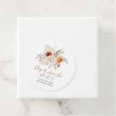 ボホー焼けオレンジフローラブーケ赤ちゃんシャワー フェイバータグ (インサイチュ)