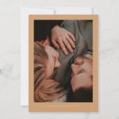 ボホー焼けオレンジ秋秋フローラ写真結婚ズ 招待状 (裏面)