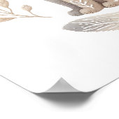 ボホー猫ミニマル猫ウォールアート ポスター (角)