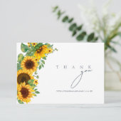 ボホー王室のブルーオプルンスンフラワー結婚ズ サンキューカード (スタンド正面)