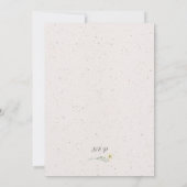 ボホー秋のワイルドフラワーブライダルシャワー招待 招待状 (裏面)