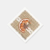 ボホー素朴ウィンターホリデーボタニカル結婚ズ スタンダードカクテルナプキン (角)