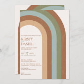 ボホー結婚ズアーチ結婚式招待状 招待状 (正面/裏面)