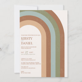 ボホー結婚ズアーチ結婚式招待状 招待状