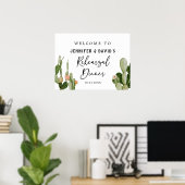 ボホー カクタス デザート リハーサル ディナー ウェルカム ポスター (ホームオフィス)