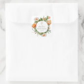 ボホー カクタス ブライダル シャワー スクエアシール (バッグ)