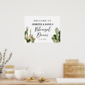 ボホー カクタス 砂漠 リハーサル ディナー ウェルカム ポスター (キッチン)