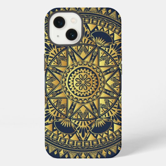 ボホー+マンダラ柄スタイル iPhoneケース (裏面)