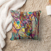 ボホ万華鏡のように千変万化するパターン-自然インスパイアフローラアート –  クッション (ブランケット)