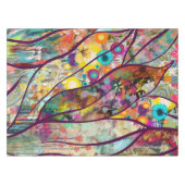 ボホ万華鏡のように千変万化するパターン-自然インスパイアフローラアート –  テーブルクロス (正面(横))