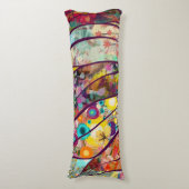 ボホ万華鏡のように千変万化するパターン-自然インスパイアフローラアート –  ボディピロー (正面縦)