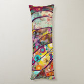 ボホ万華鏡のように千変万化するパターン-自然インスパイアフローラアート –  ボディピロー (裏面 (縦))