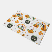 ボホ不気味ハロウィーンパターン ドアマット (アングル)