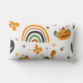 ボホ不気味ハロウィーンパターン ランバークッション (裏面)