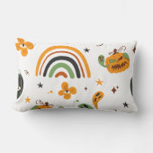 ボホ不気味ハロウィーンパターン ランバークッション (正面)