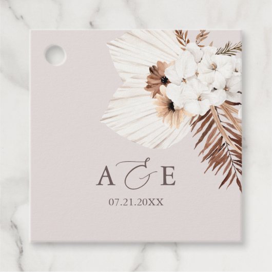 ボホ乾燥パーム葉結婚ズ フェイバータグ (正面)