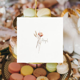 ボホ乾燥植物性シャワーパーソナライズされた スタンダードカクテルナプキン