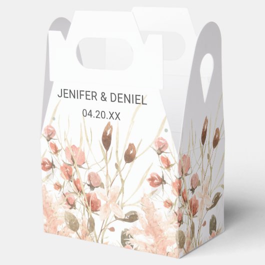 ボホ乾燥水彩フローラ結婚ズ フェイバーボックス (オープン)