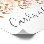 ボホ乾燥水彩フローラ結婚ズ ポスター (角)