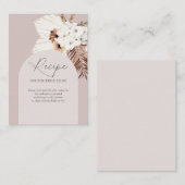 ボホ乾燥葉レシピ要求ブライダルシャワー エンクロージャーカード (正面/裏面)