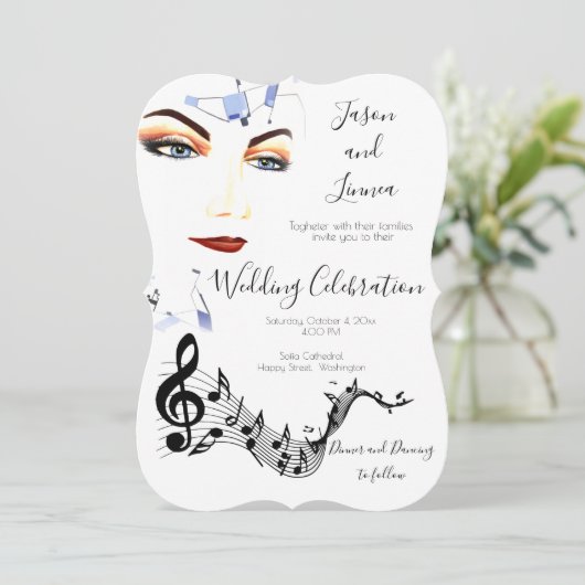 ボホ予測できなファンキーおもしろいクリエイティブ 招待状 (スタンド正面)