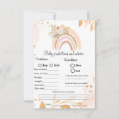 ボホ予測とアドバイス赤ちゃんシャワーゲームカード 招待状 (正面)