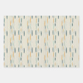 ボホ先住民エスニック海軍の錆びたテラコッタストライプ ラッピングペーパーシート (正面2)