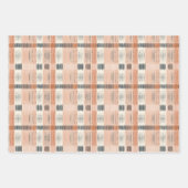 ボホ先住民エスニック海軍の錆びたテラコッタストライプ ラッピングペーパーシート (正面)