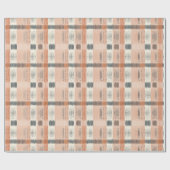 ボホ先住民オーナメントネイビー赤面幾何学民族 ラッピングペーパー (フラット)