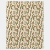 ボホ先住民本物の部族の羽の矢 フリースブランケット (正面)