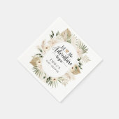 ボホ冒険から赤ちゃんシャワーを始める スタンダードカクテルナプキン (角)