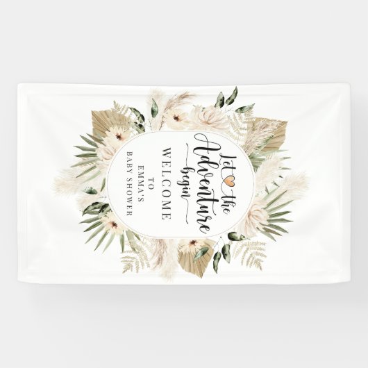 ボホ冒険から赤ちゃんシャワーを始める 横断幕 (横)