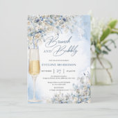 ボホ冬の花は緑のブランチと泡立つ 招待状 (スタンド正面)