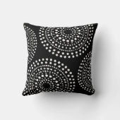 ボホ初期のモザイク模様ブラック クッション (裏面)